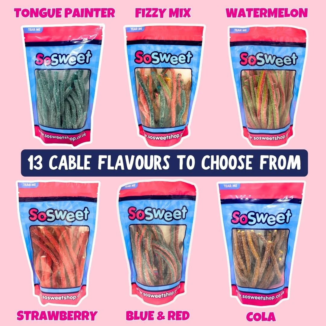 4 for £20 - 3 x 1kg Sweet Bags + Choose your Cable Pouch - Image 2