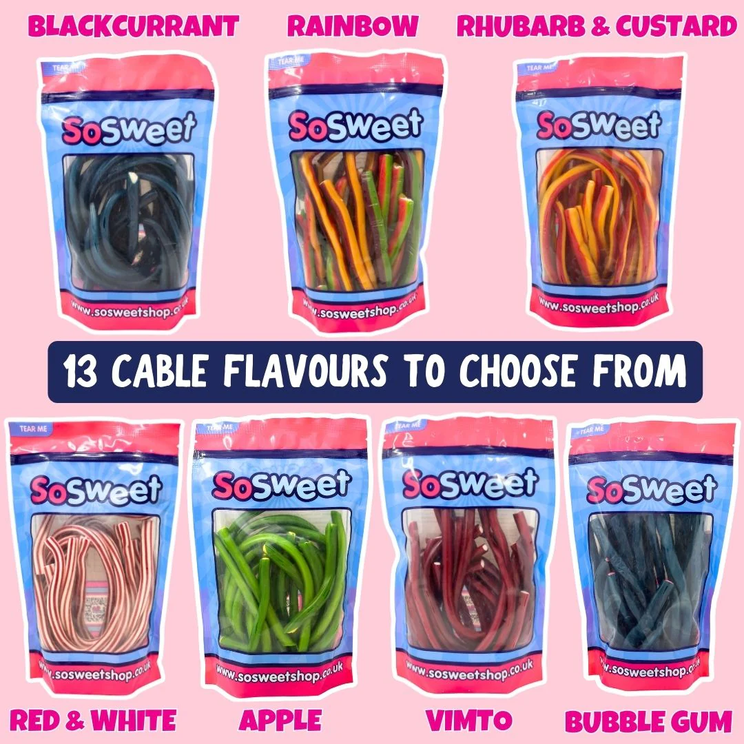 4 for £20 - 3 x 1kg Sweet Bags + Choose your Cable Pouch - Image 3
