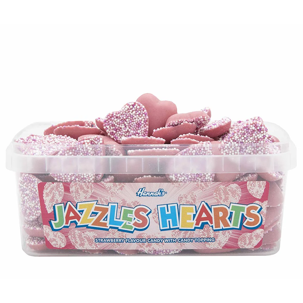 Hannahs Jazzles Hearts Tub 600g