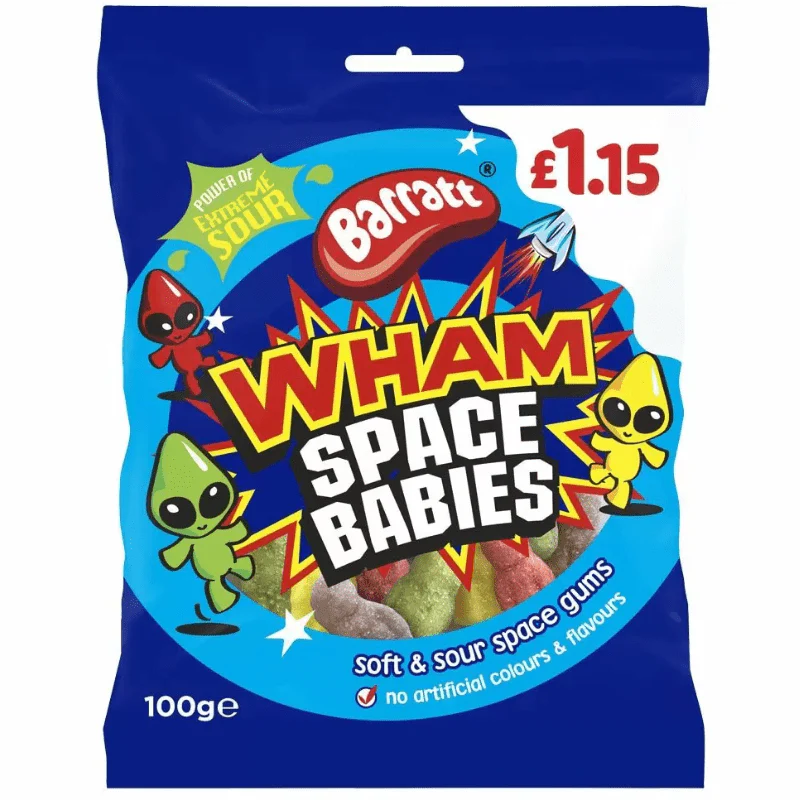 Barratt Wham Space Babies Peg Bag 100g PMP £1.15