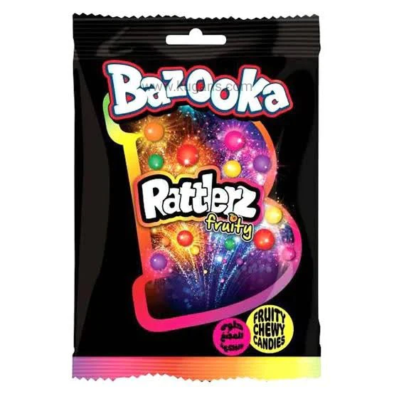 Bazooka Fruit Rattlerz Peg Bag 100g PMP £1