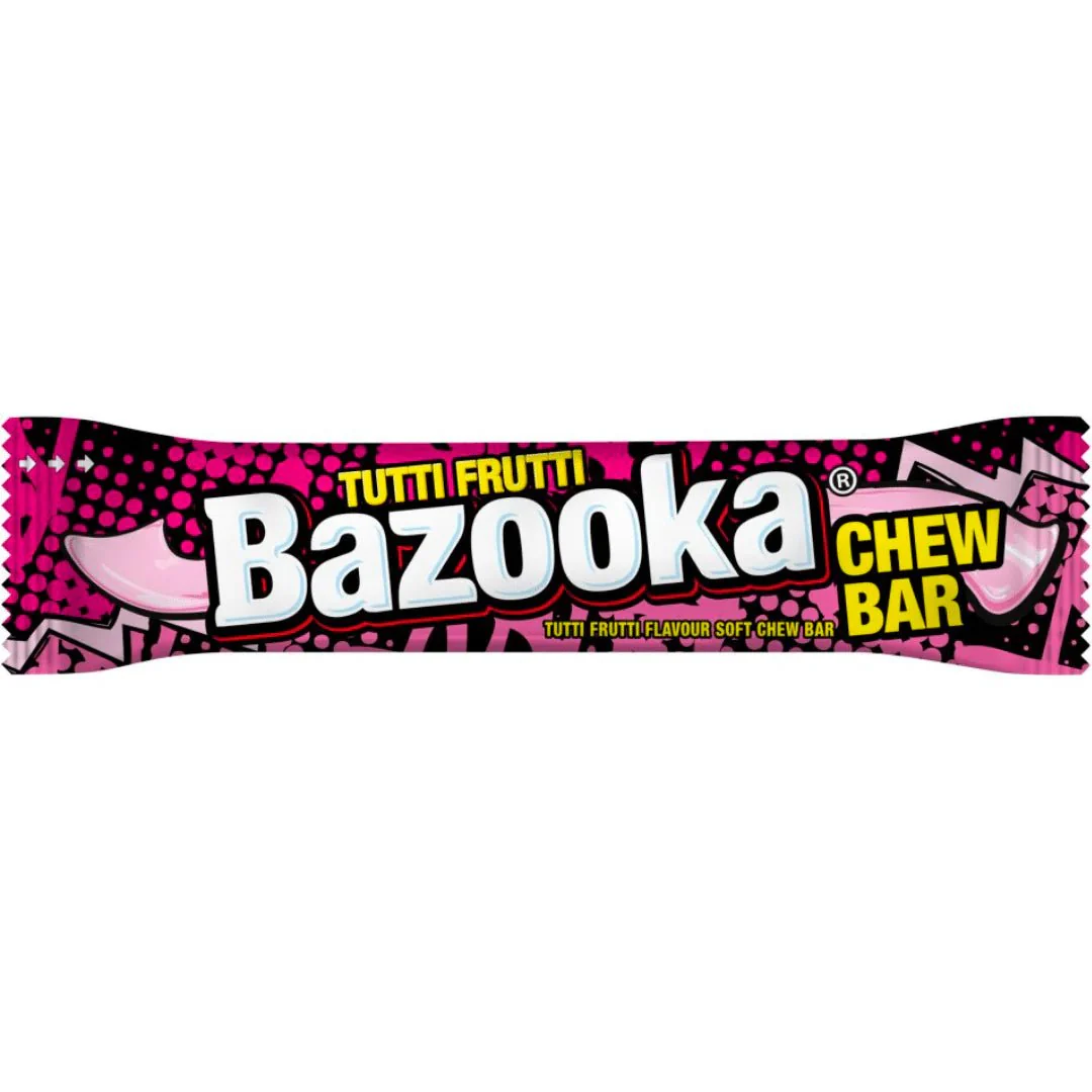 Bazooka Tutti Frutti Chew Bar 14g (Box of 60) - Image 2