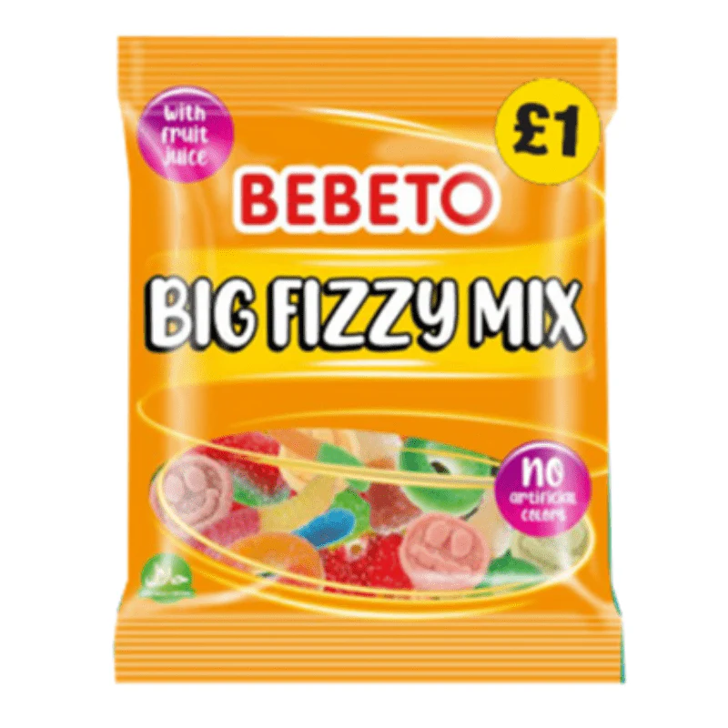 Bebeto Big Fizzy Mix Peg Bag 150g £1 PMP