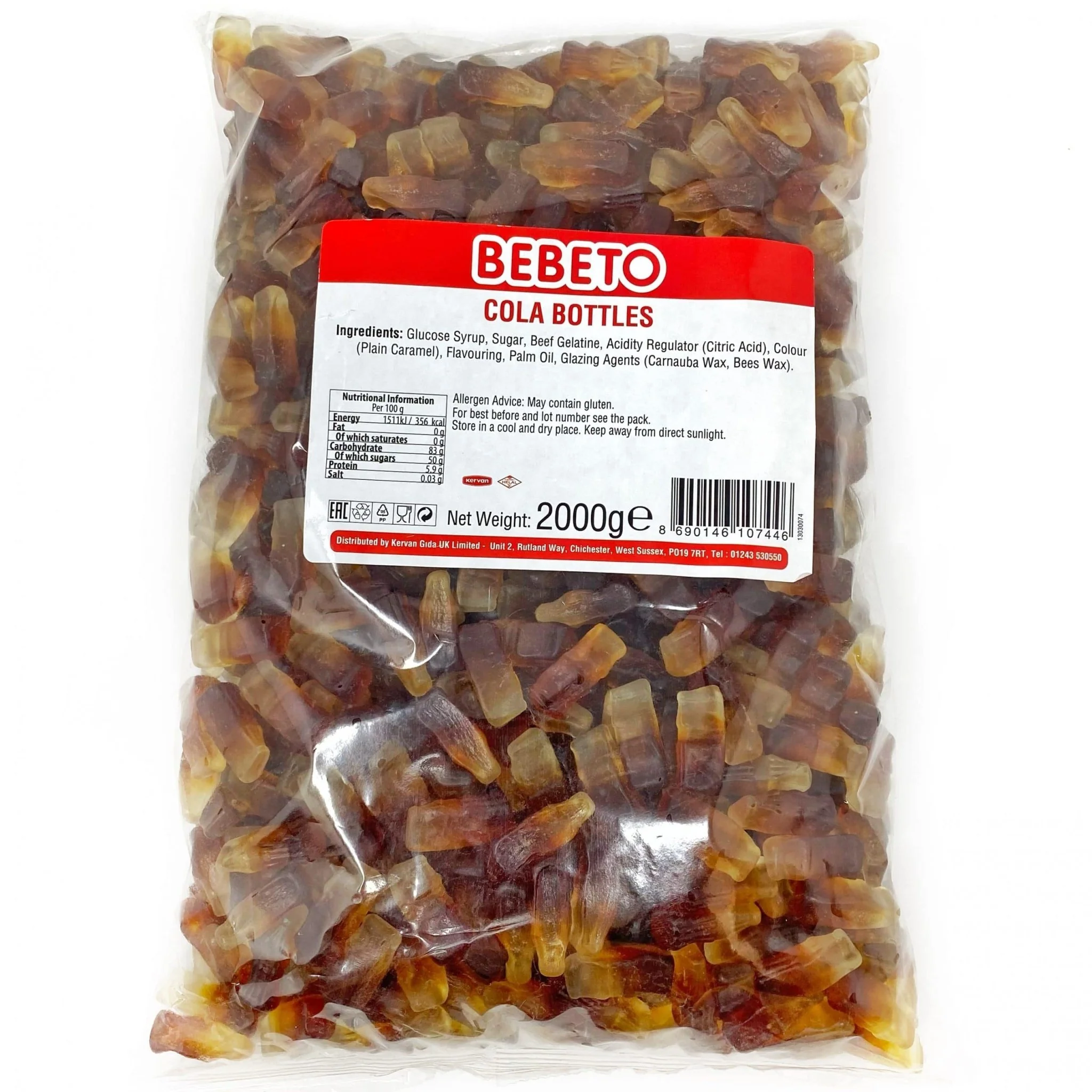 Bebeto Cola Bottles Bag 2kg