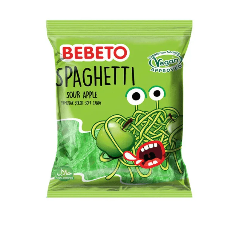 Bebeto Sour Apple Spaghetti Peg Bag 70g PMP 50p