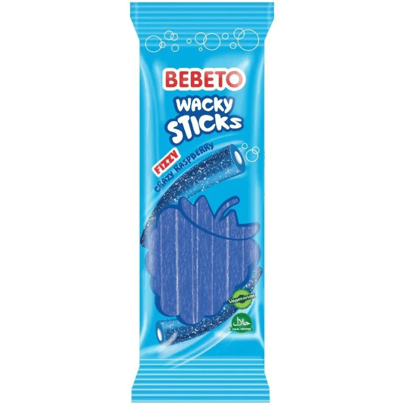 Bebeto Sour Blast Raspberry Belts Peg Bag 160g