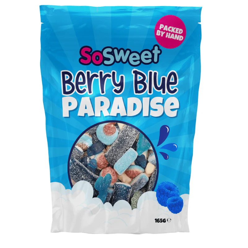 SoSweet Berry Blue Paradise Sweet Mix Pouch 165g