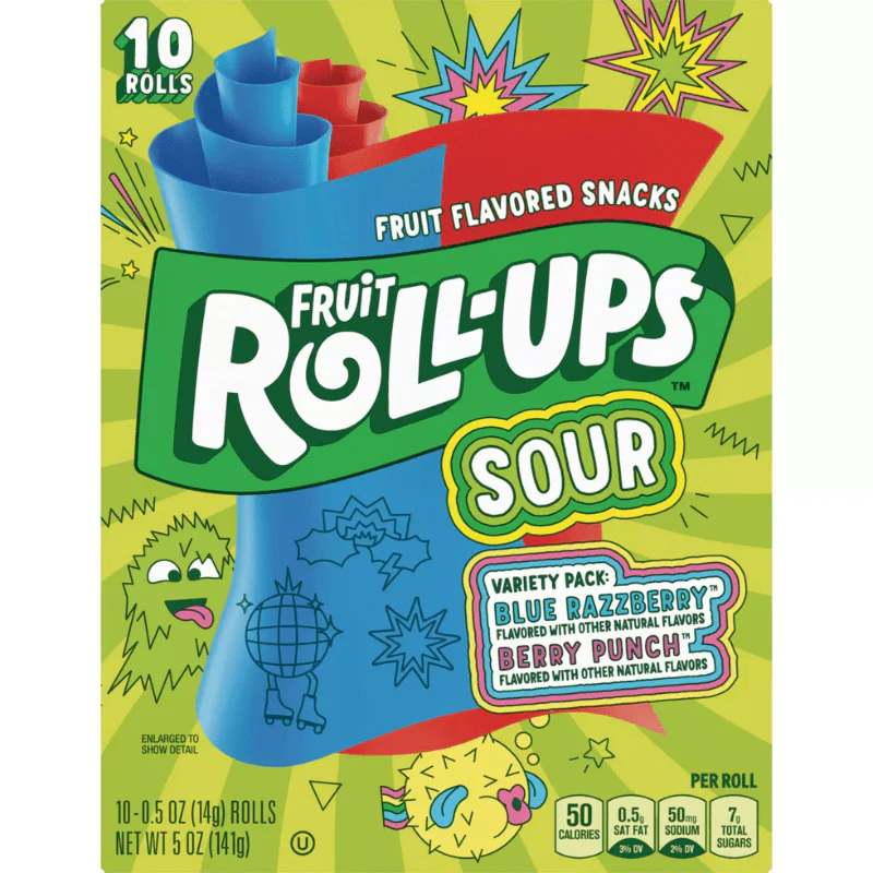 Betty Crocker Fruit Roll Ups Sour Box 141g