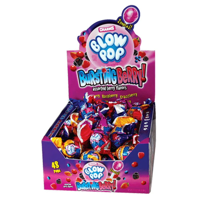Blow Pop Bursting Berry Lollipop 18g (Case of 48)