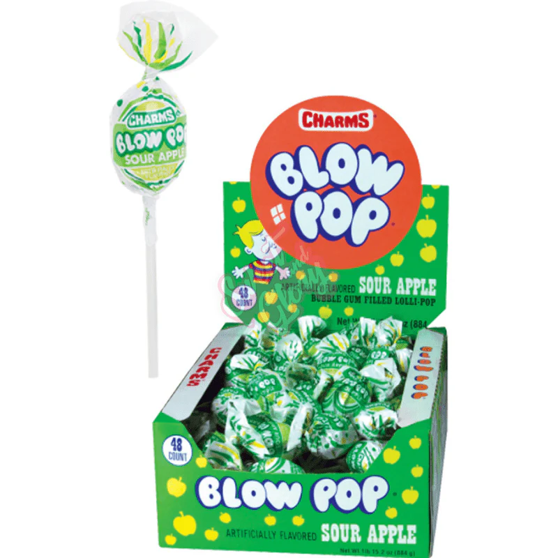 Blow Pop Sour Apple 18g (Case of 48)