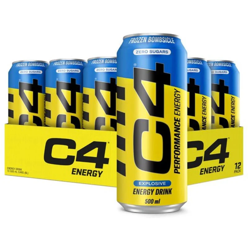 C4 Energy Frozen Bombsicle Zero Sugar Can 500ml PMP £1.59 (Case of 12)