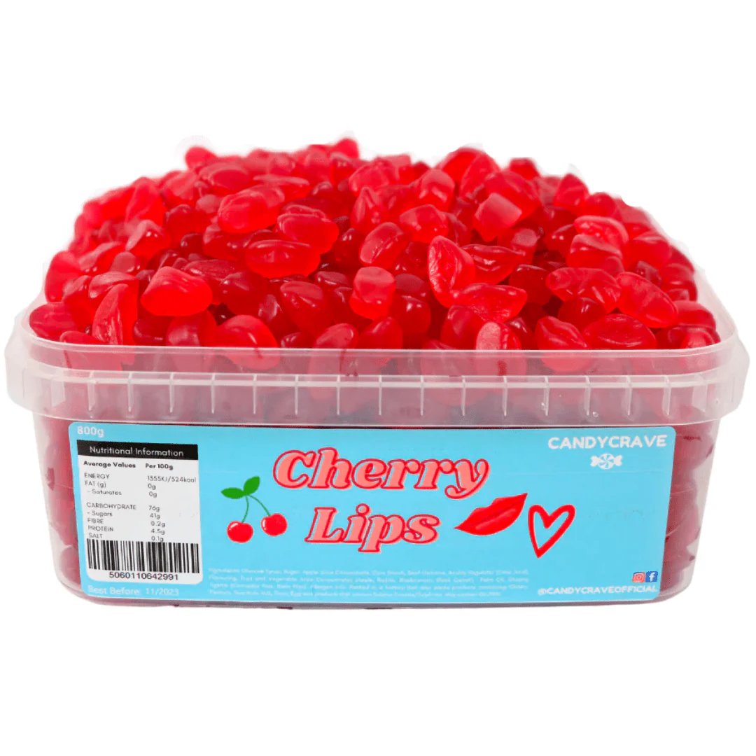 Candycrave Cherry Lips Tub 600g - Image 2