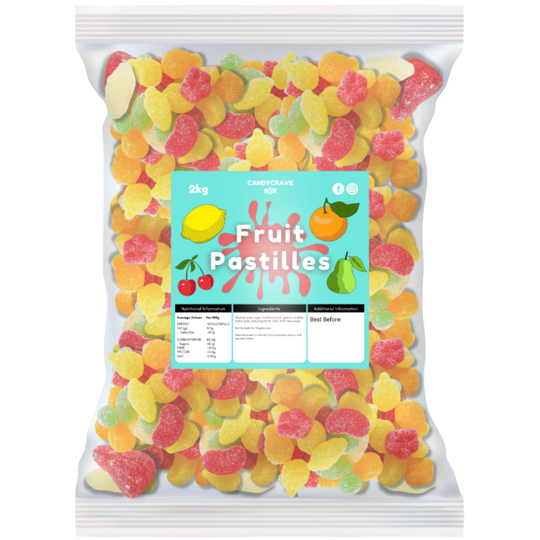 Candycrave English Fruit Pastilles Bag 2kg