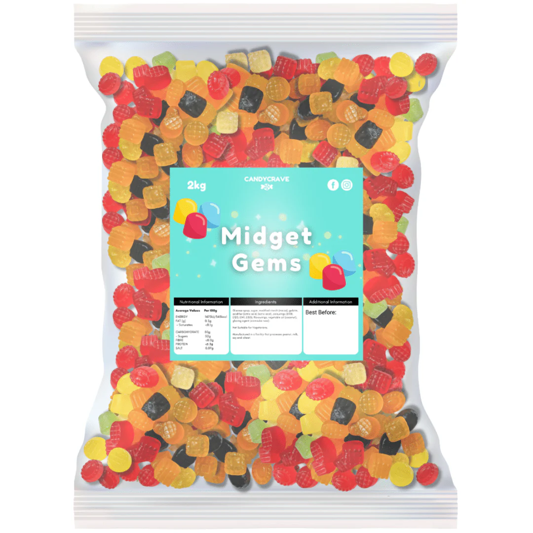 Candycrave English Midget Gems Bag 2kg