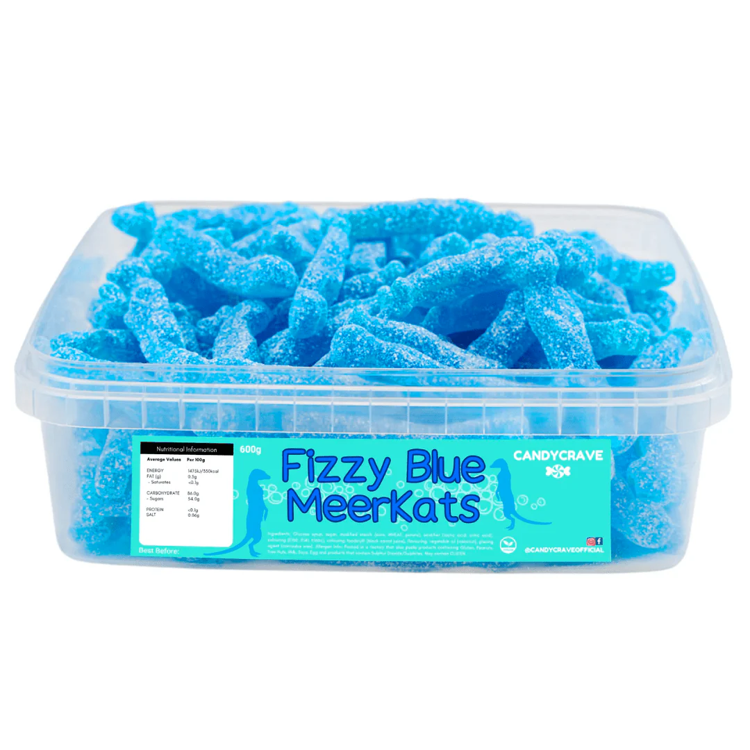 Candycrave Fizzy Blue Meerkats Tub 600g