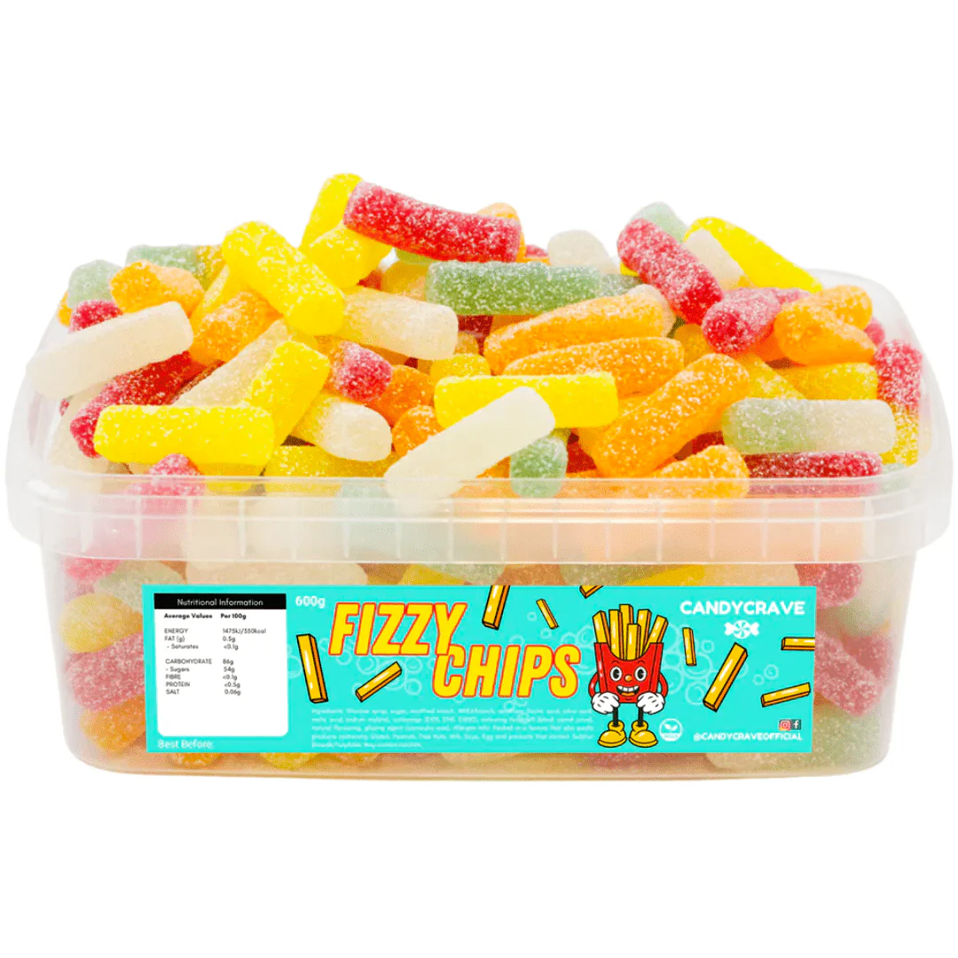 Candycrave Fizzy Chips Tub 600g