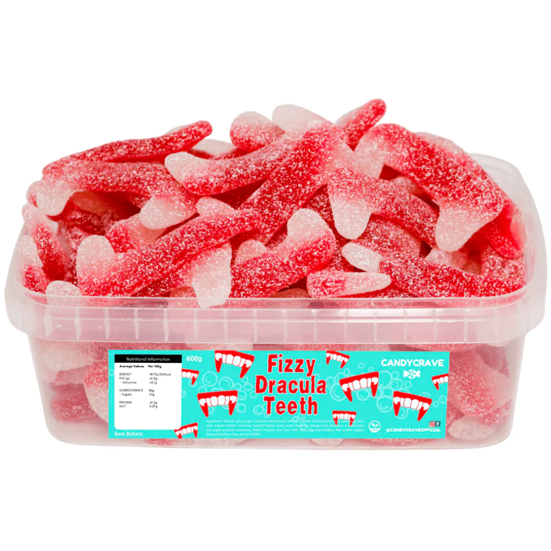 Candycrave Fizzy Dracula Teeth Tub 600g