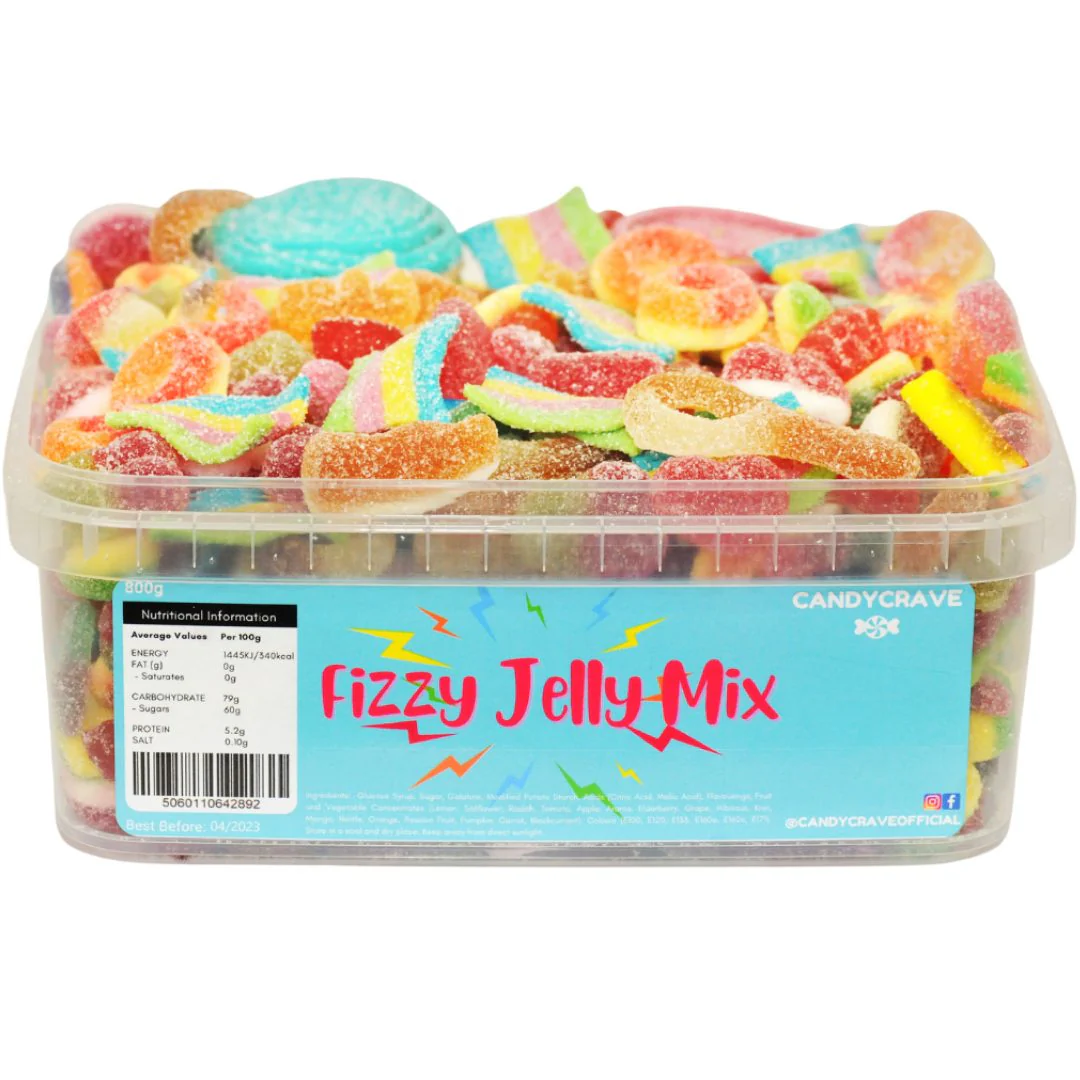 Candycrave Fizzy Jelly Mix Tub 600g