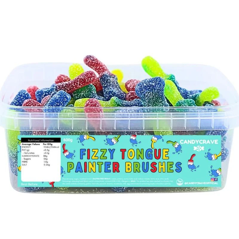 Candycrave Fizzy Tongue Painter Brushes Tub 600g