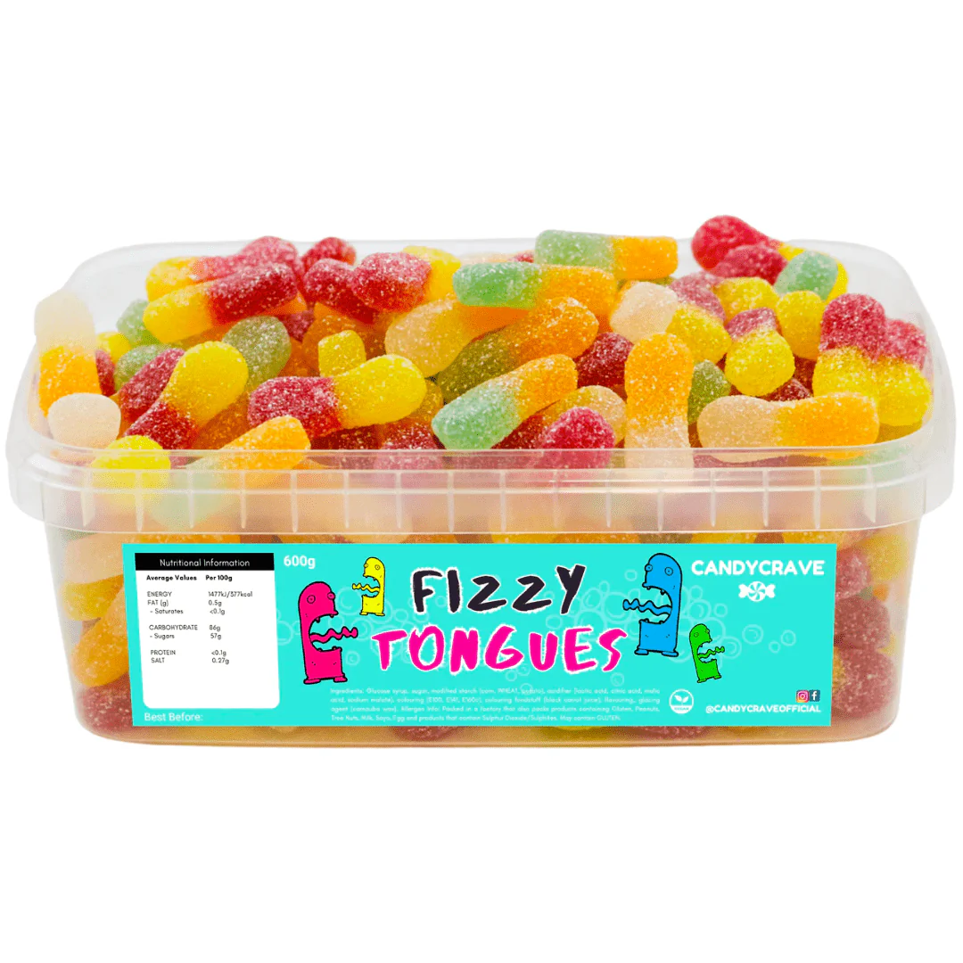 Candycrave Fizzy Tongues Tub 600g