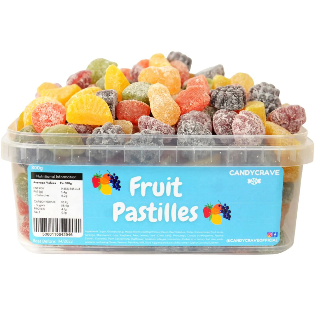 Candycrave Fruit Pastilles Tub 600g