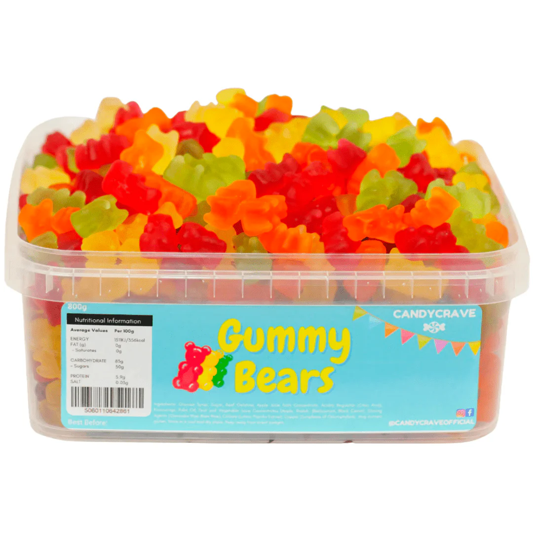 Candycrave Gummy Bears Tub 600g