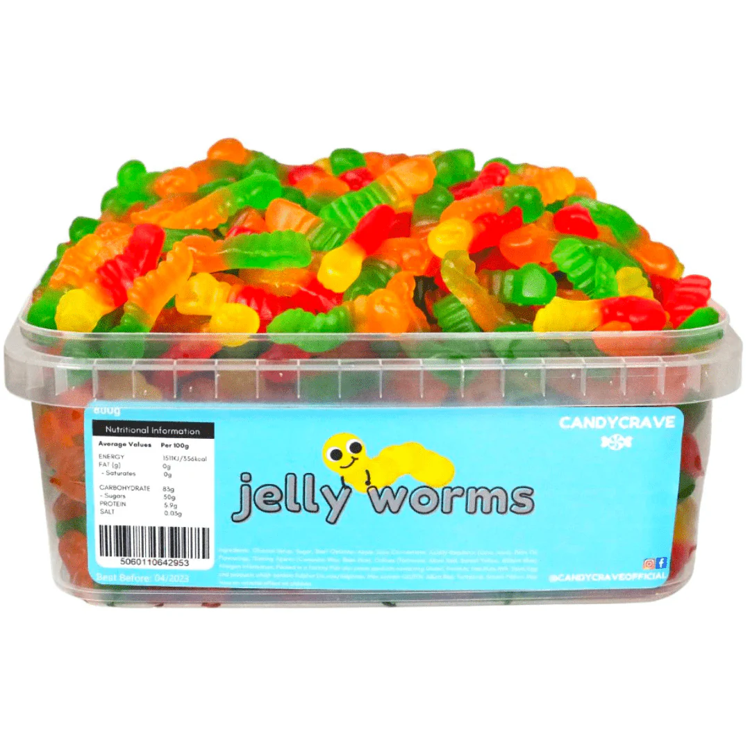 Candycrave Jelly Worms Tub 600g