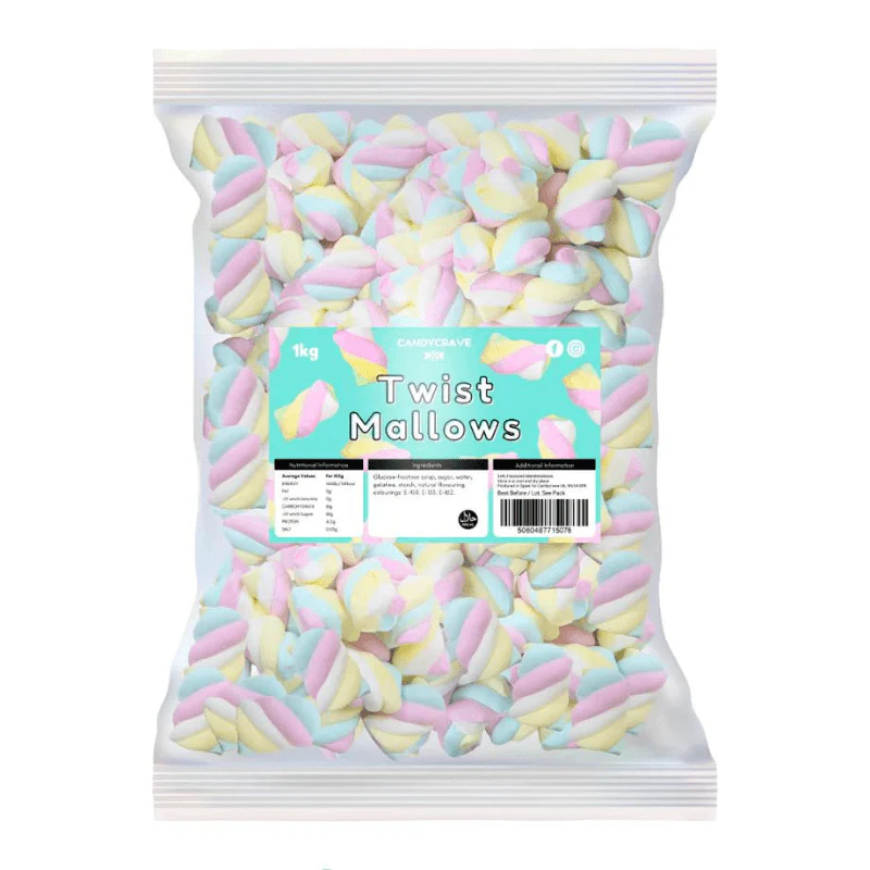 Candycrave Mallows Small Twist Bag 1kg