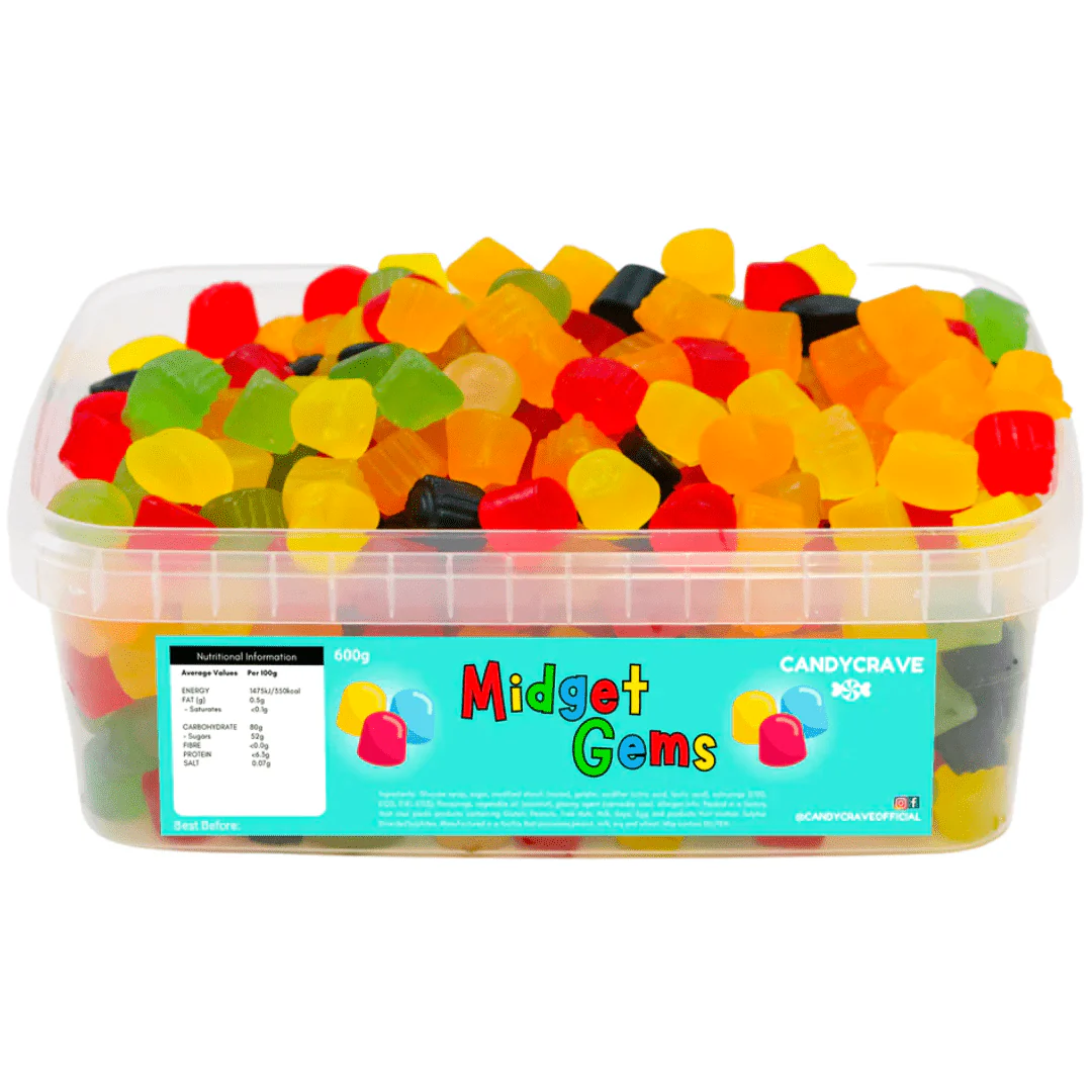 Candycrave Midget Gems Tub 600g