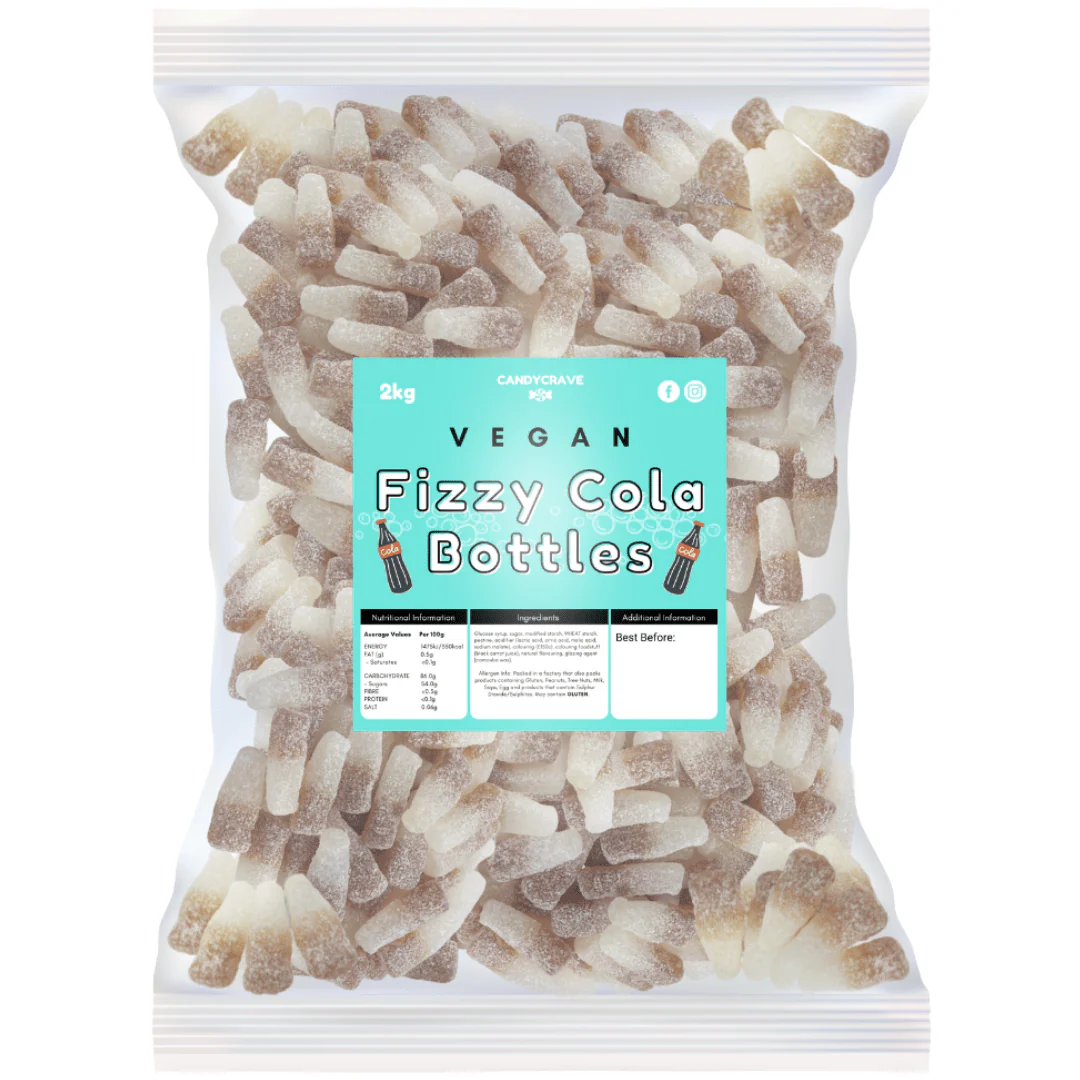 Candycrave Vegan Fizzy Cola Bottles Bag 2kg