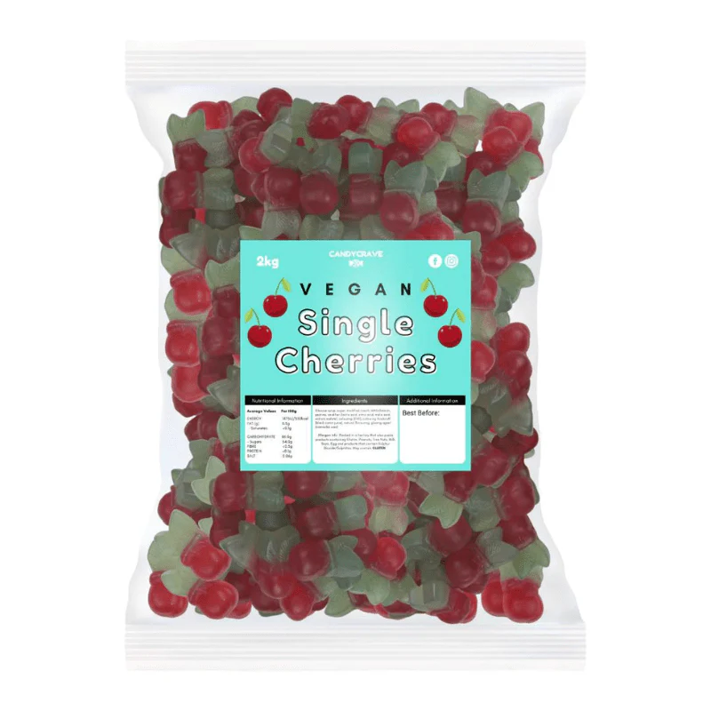 Candycrave Vegan Single Cherries Bag 2kg