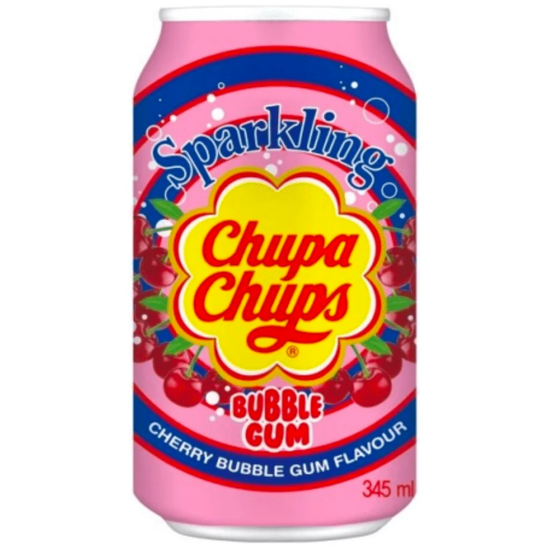 Chupa Chups Sparkling Cherry Bubblegum Can 345ml