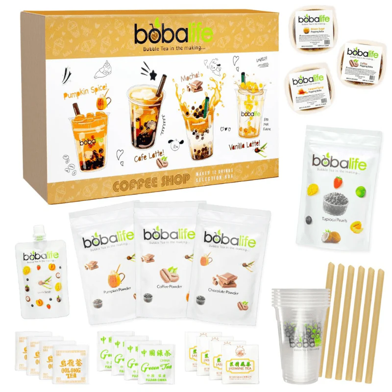 Coffee Shop Boba Tea Gift Set (12 Drinks)(Best Before 11/24)