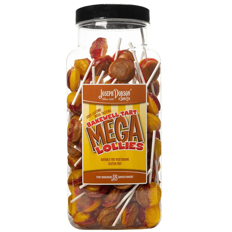 Dobsons Bakewell Tart Mega Lollies Jar 1.9kg (80 Lollys)