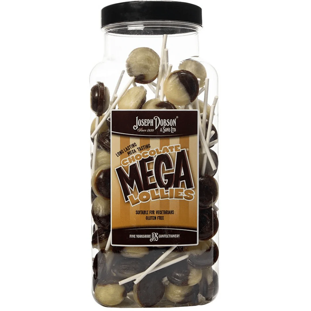 Dobsons Chocolate Mega Lollies Jar 1.9kg (90 Lollys)