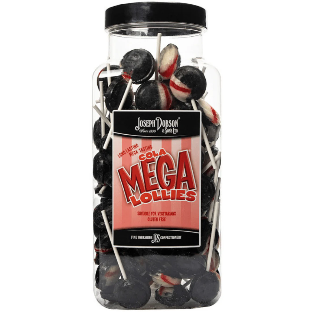Dobsons Cola Mega Lollies Jar 1.9kg  (90 Lollys)