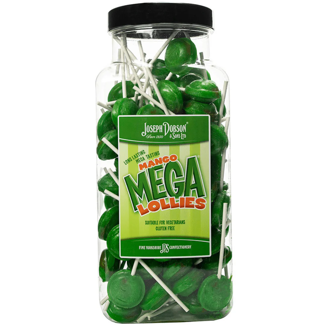 Dobsons Mango Mega Lollies Jar 1.9kg (90 Lollys)