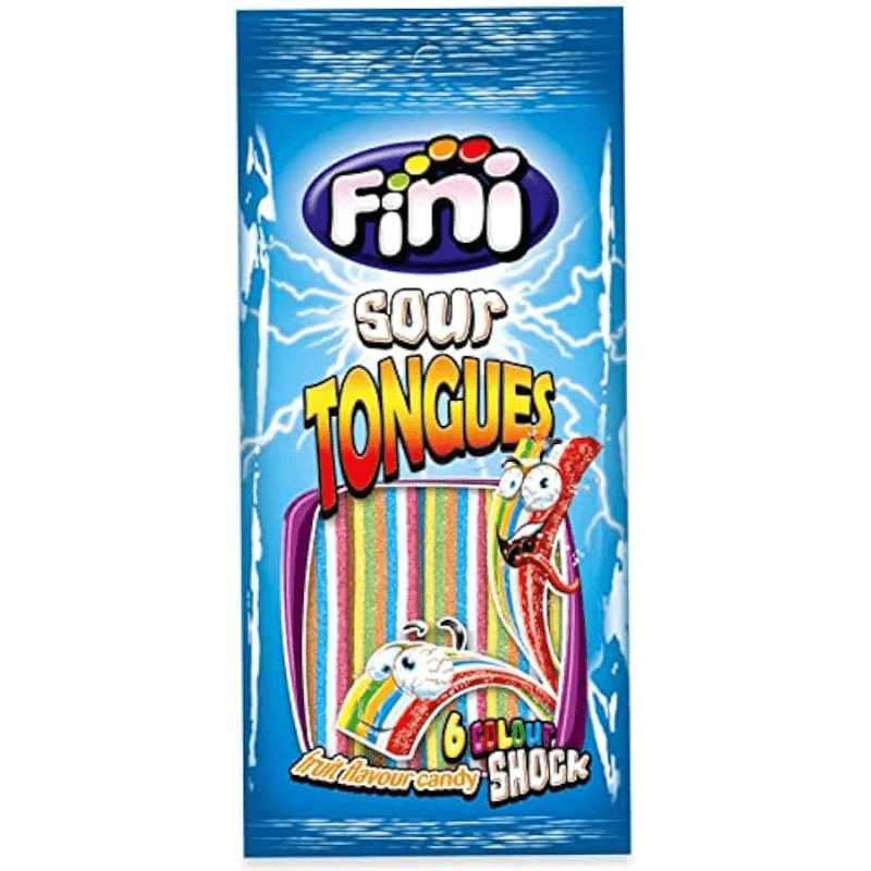 Fini Halal Jelly Rainbow Sour Belts Peg Bag 75g