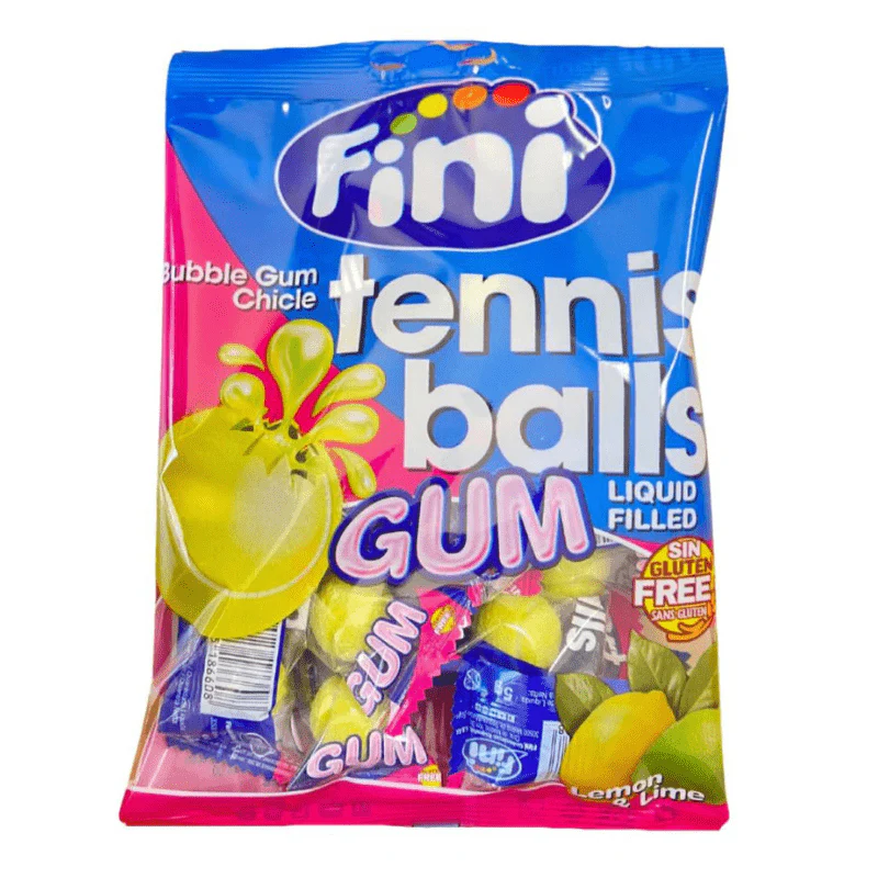 Fini Halal Tennis Bubblegum Peg Bag 75g