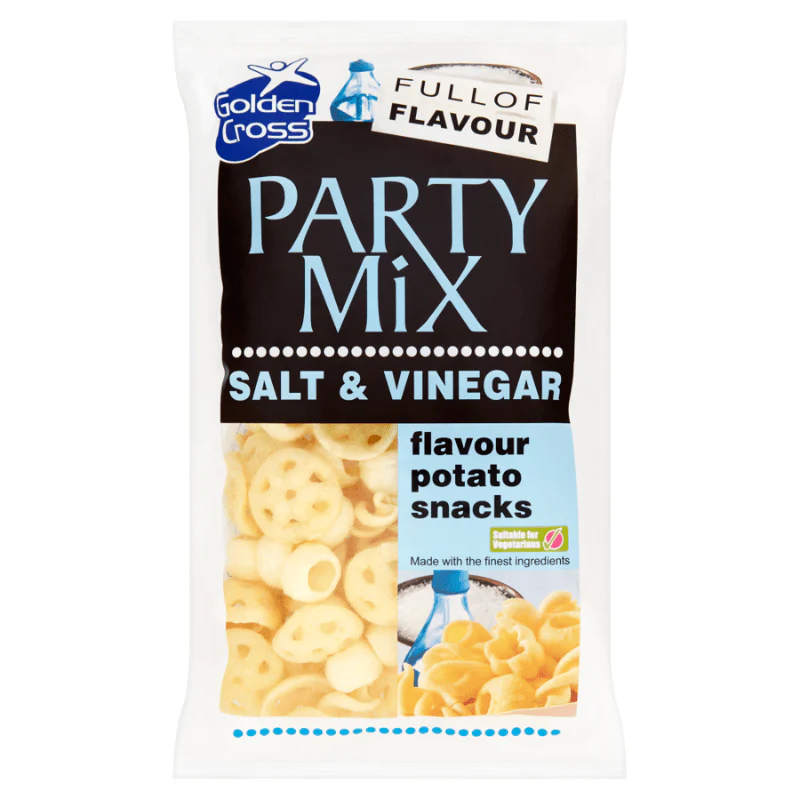 Golden Cross Party Mix Salt & Vinegar Bag 125g