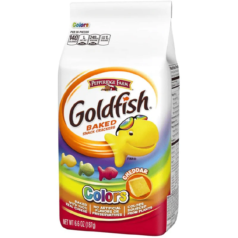 Pepperidge Farm Goldfish Cheddar Colours Crackers 187g