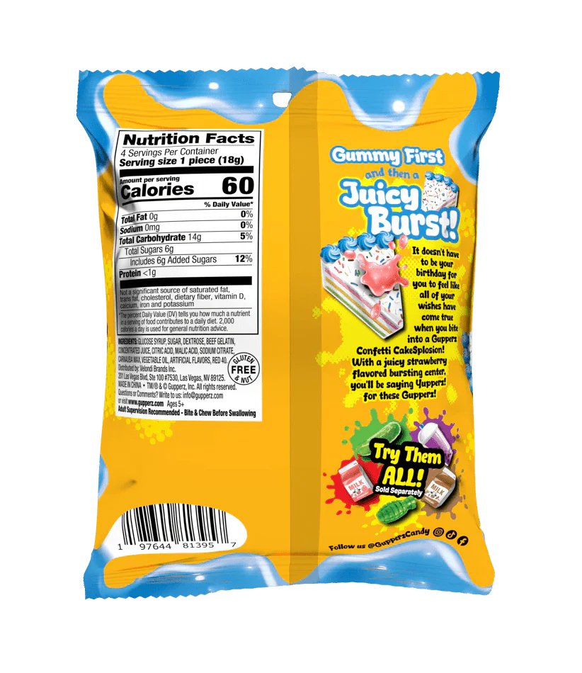 Gupperz Confetti Cake Explosion Peg Bag 72g - Image 2