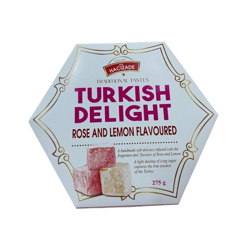 Hacizade Rose & Lemon Turkish Delight Box 275g