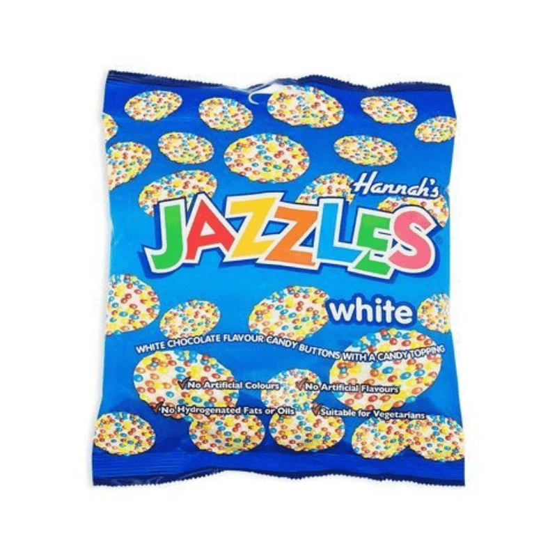 Hannahs White Jazzles Peg Bag 140g