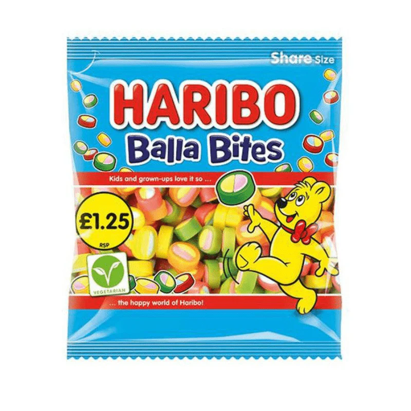Haribo Balla Bites Peg Bag 140g PMP £1.25