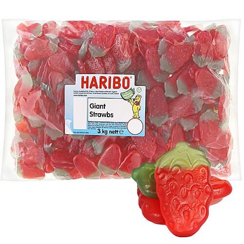 Haribo Giant Strawbs Bag 3kg