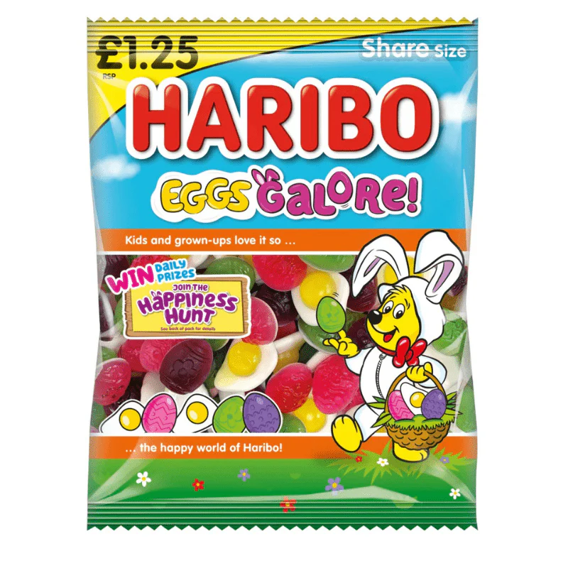 Haribo Eggs Galore Peg Bag 140g PMP £1.25