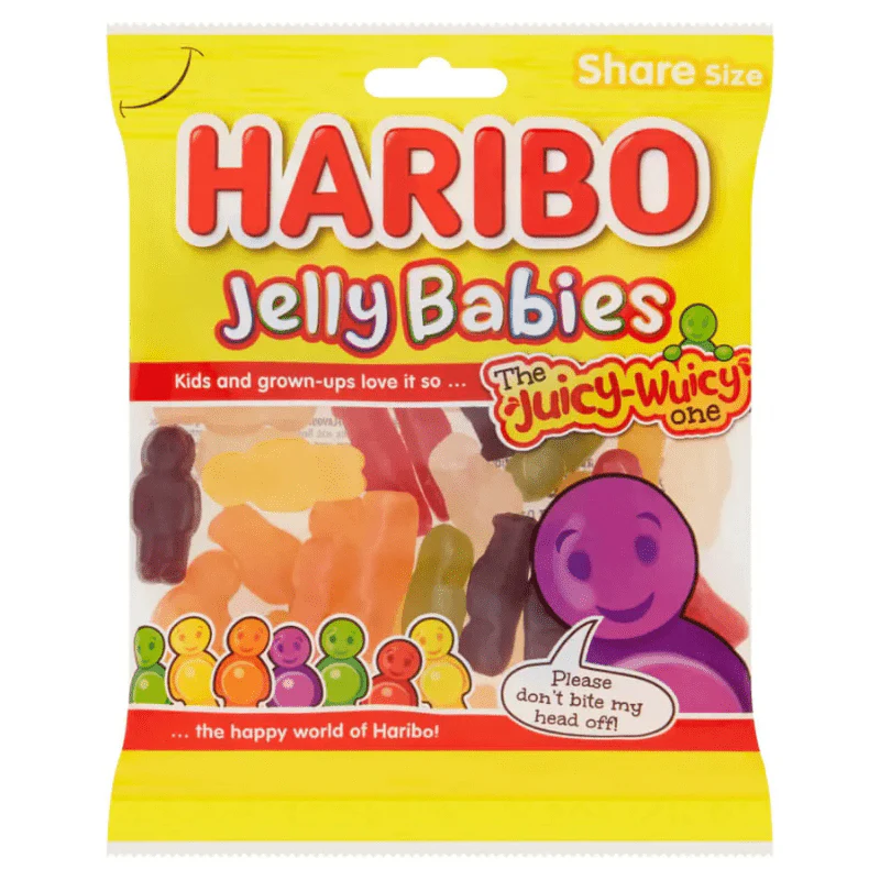 Haribo Jelly Babies Peg Bag 160g