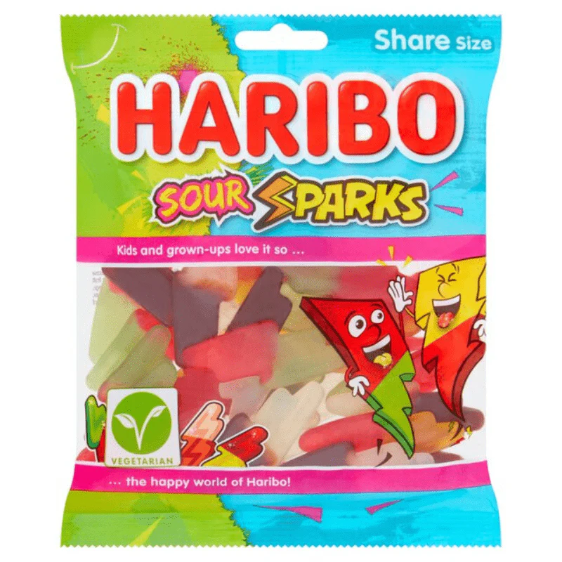 Haribo Sour Sparks Peg Bag 160g