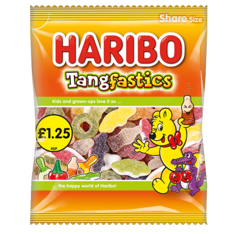 Haribo Tangfastics Peg Bag 140g PMP £1.25
